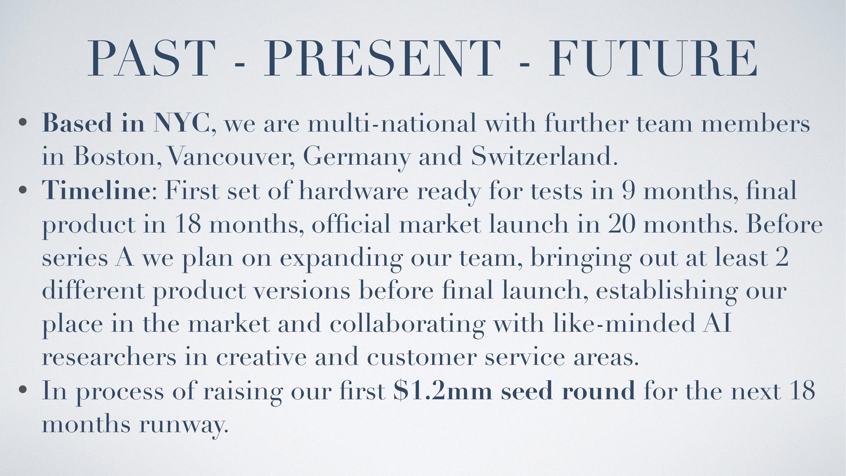 Slide 14 of Anna Delvey's COAI pitch deck