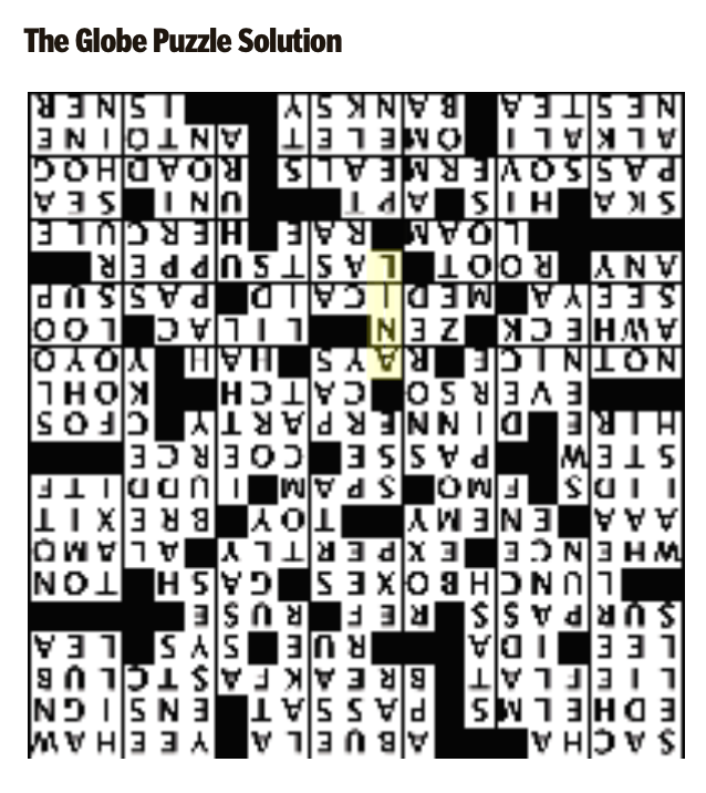 Answer key to the Globe's puzzle