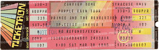 ticket stub from the show