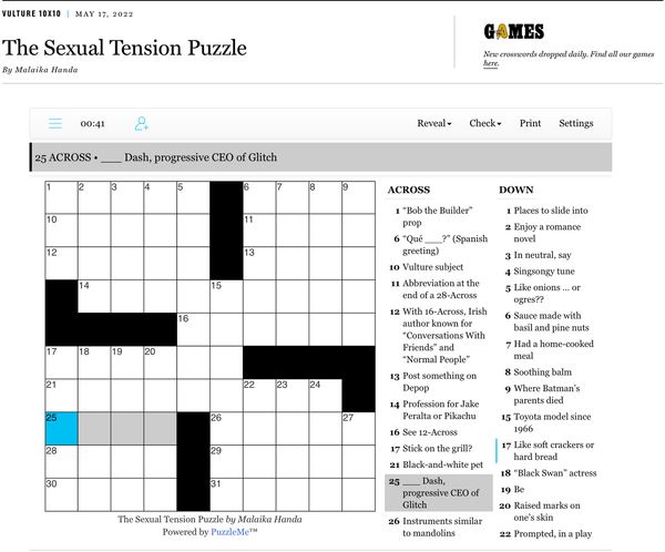 I am the answer to The Sexual Tension Puzzle